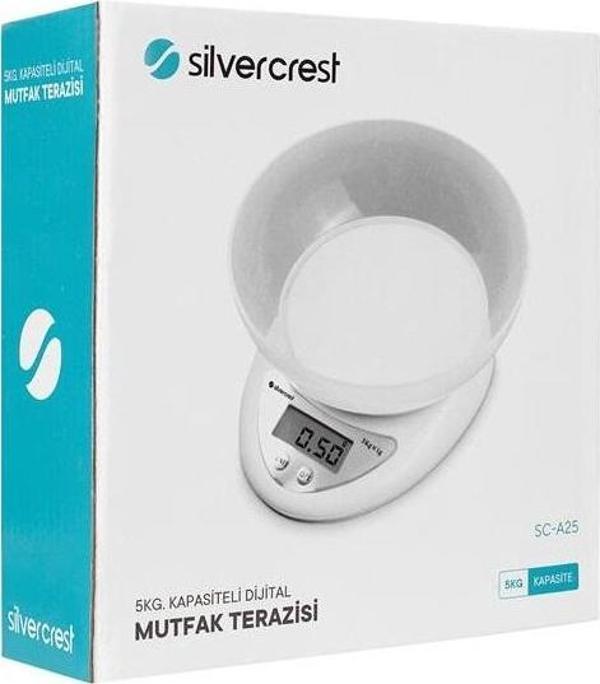 Silver Crest SC-A25 5 Kg. Kapasiteli Dijital Mutfak Terazisi - Image 1