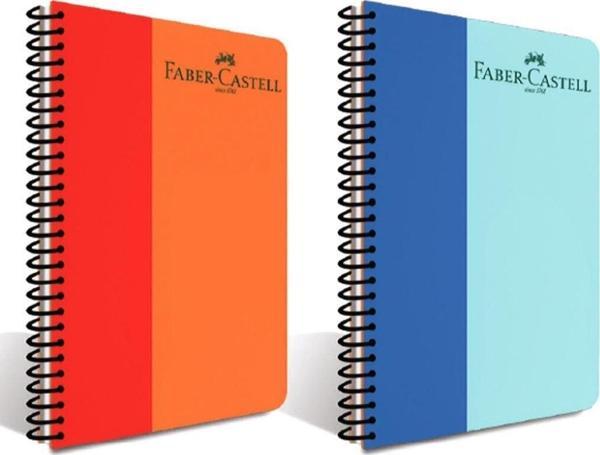 Faber-Castell Bicolor Spiralli Plastik Kapak Defter 140 Yaprak Çizgili 5075000136 - Image 1