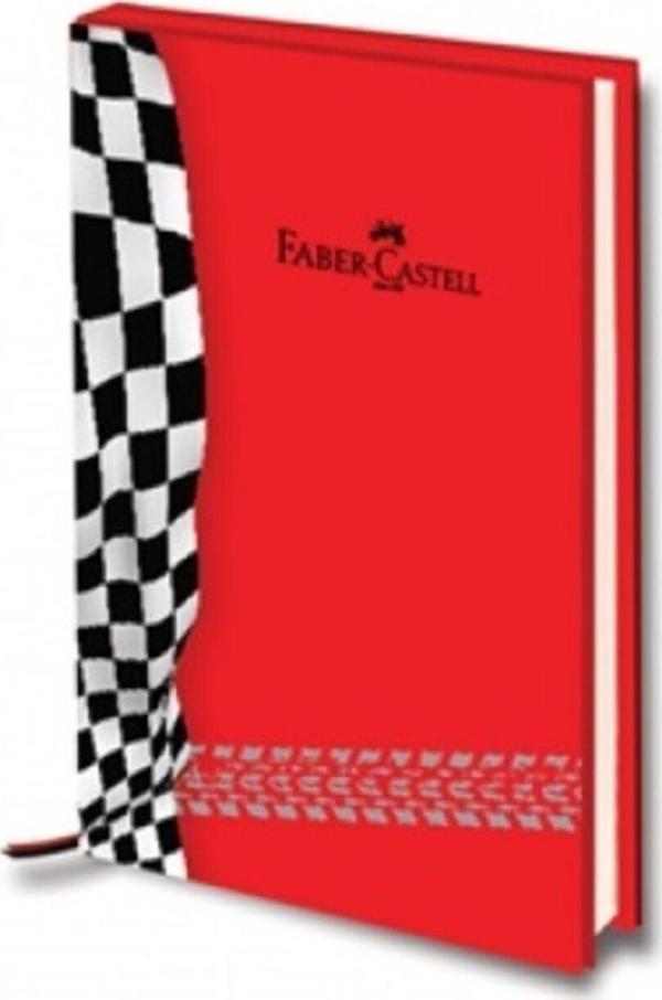 Faber-Castell Yarışçı Model A5 Sert Kapak Çizgili Defter (Kırmızı) - Image 1