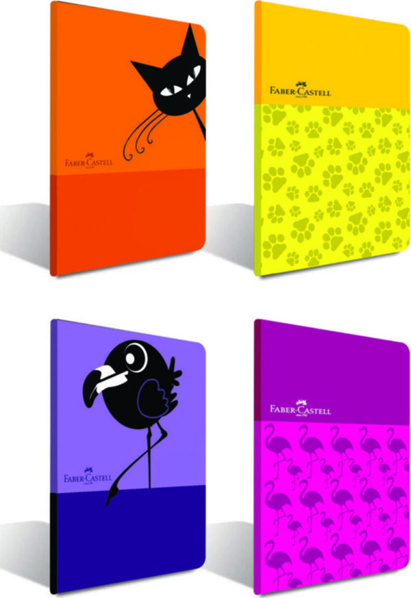 Faber-Castell Pp Kapak Dikişli A5 Look Kareli Defter 4Lü Set - Image 1