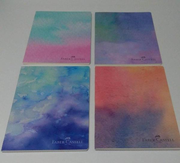 Faber-Castell Karton Kapak Dik A5 Watercolors 4'Lü Çizgisiz Defter - Image 1