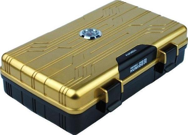 Parmida Seyahat Tipi Gold-Siyah Humidor Puro Kutusu - Image 1