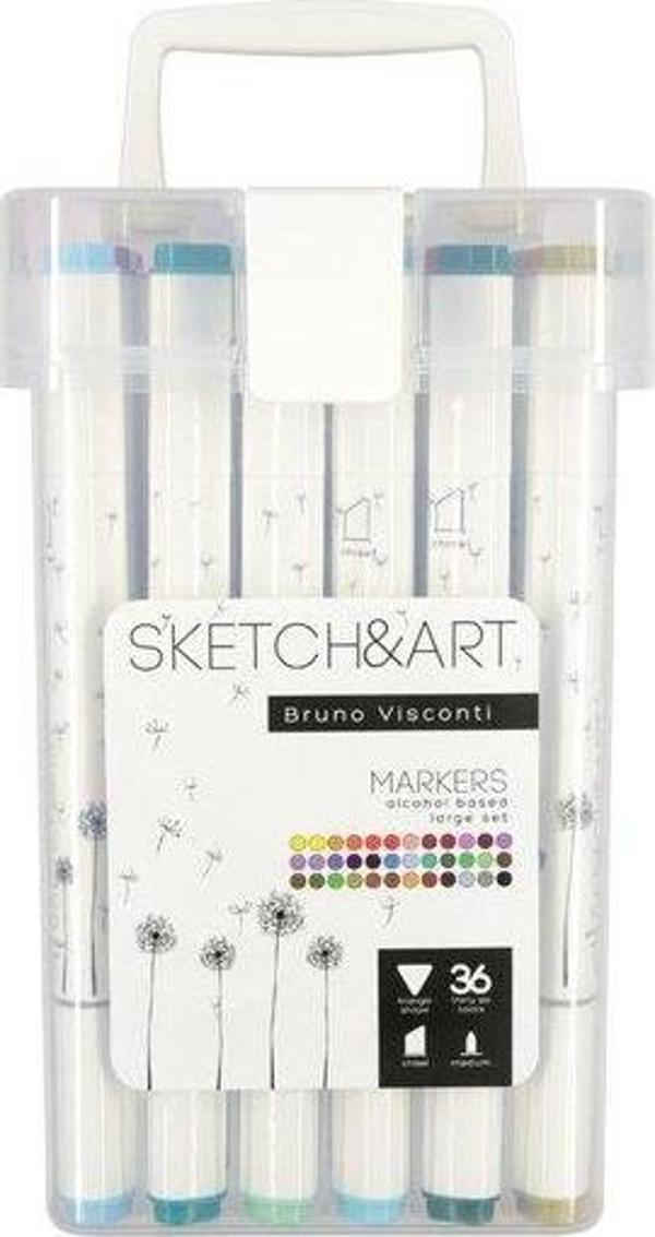 Bruno Visconti Sketch & Art Çift Taraflı 36 Renk Kutulu - Image 1