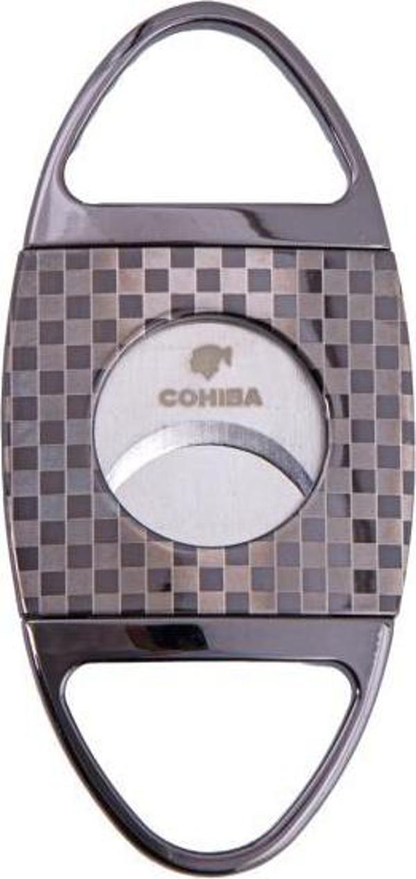 Cohiba Karbon Desenli-Gunmetal Metal Puro Makası Kesici - Image 1