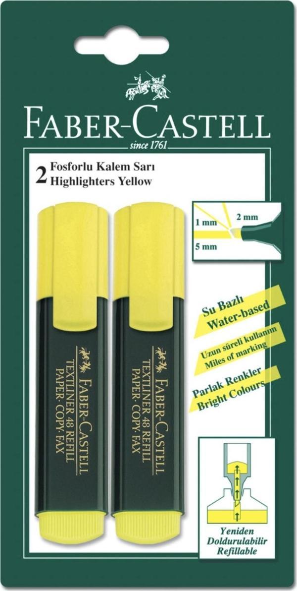 Stabilo Faber-Castelll Fosforlu Kalem Sarı 2 Adet - Image 1
