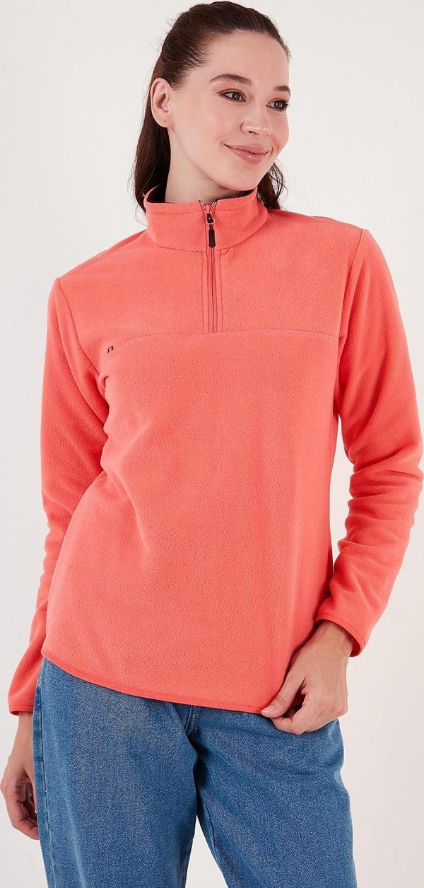 Lela Slim Fit Yumuşak Dokulu Anti-Pilling Tüylenme Yapmayan Yarım Fermuarlı Bayan Polar 5907000 SOMON - Image 1