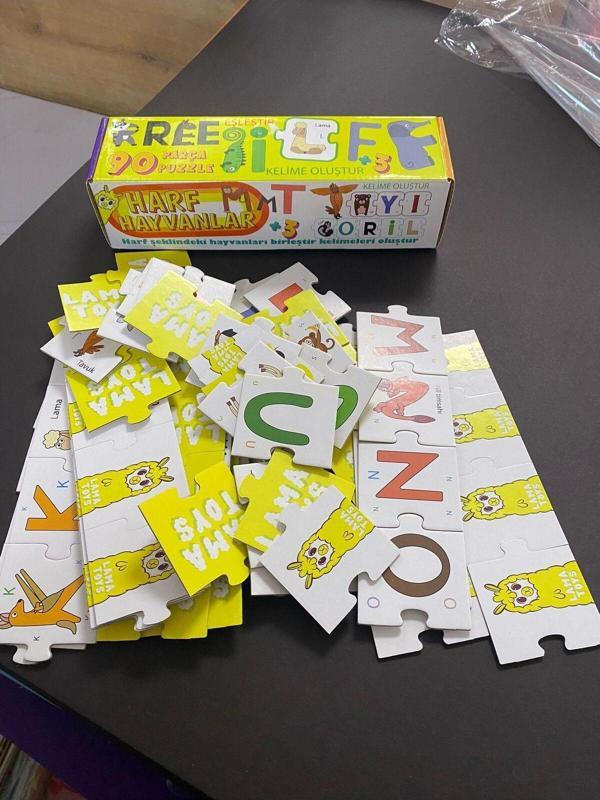 Lama 90 Parça Puzzle Harf Hayvanlar - Image 1