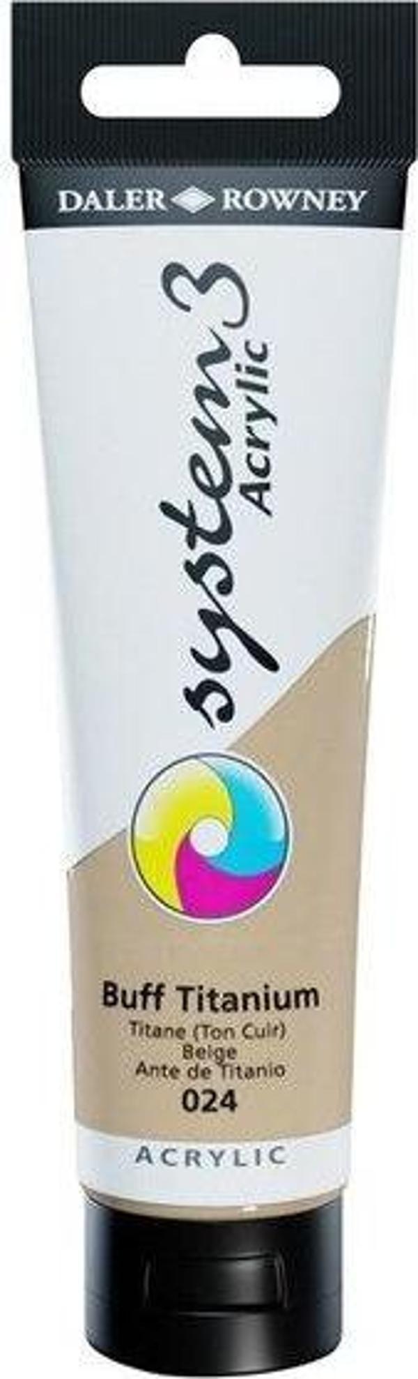 Daler Rowney Akrilik Boya System 3 Orıgınal 150 ml Buff Tıtanıum 129150024 - Image 1