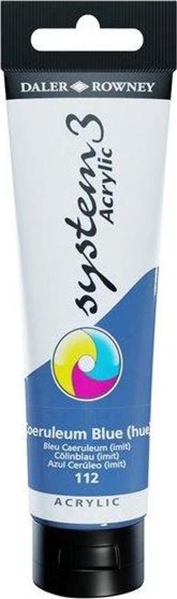 Daler Rowney Akrilik Boya System 3 Orıgınal 150 ml Coeruleum Blue Hue 129150112 - Image 1