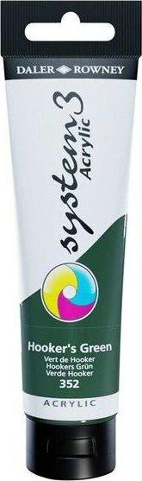 Daler Rowney Akrilik Boya System 3 Orıgınal 150 ml Hookers Green 129150352 - Image 1