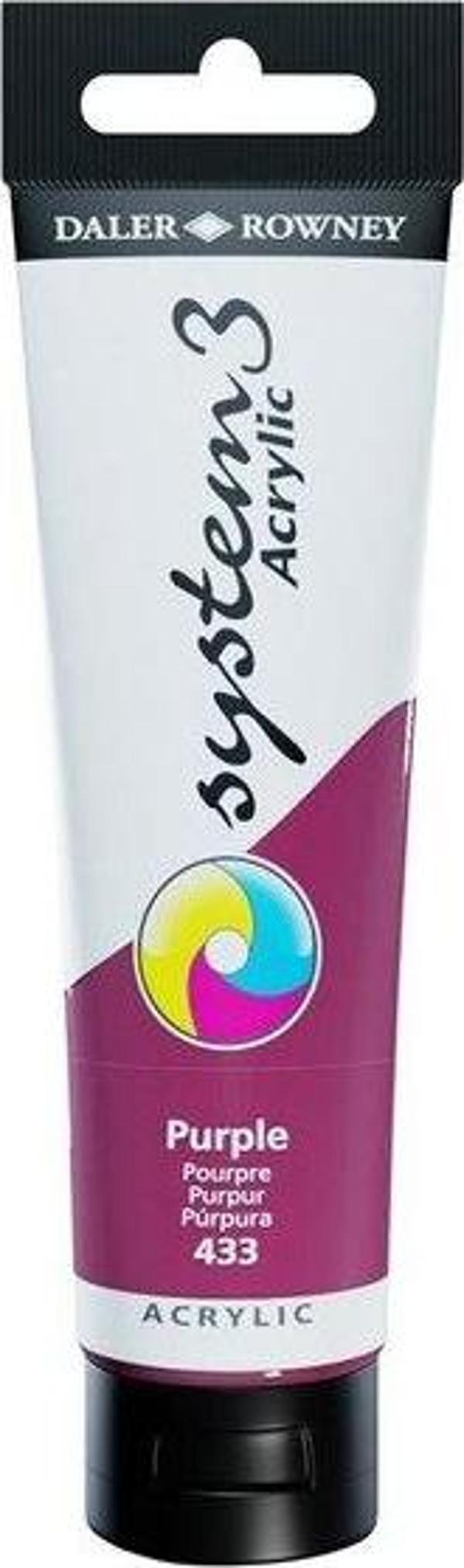 Daler Rowney Akrilik Boya System 3 Orıgınal 150 ml Purple 129150433 - Image 1