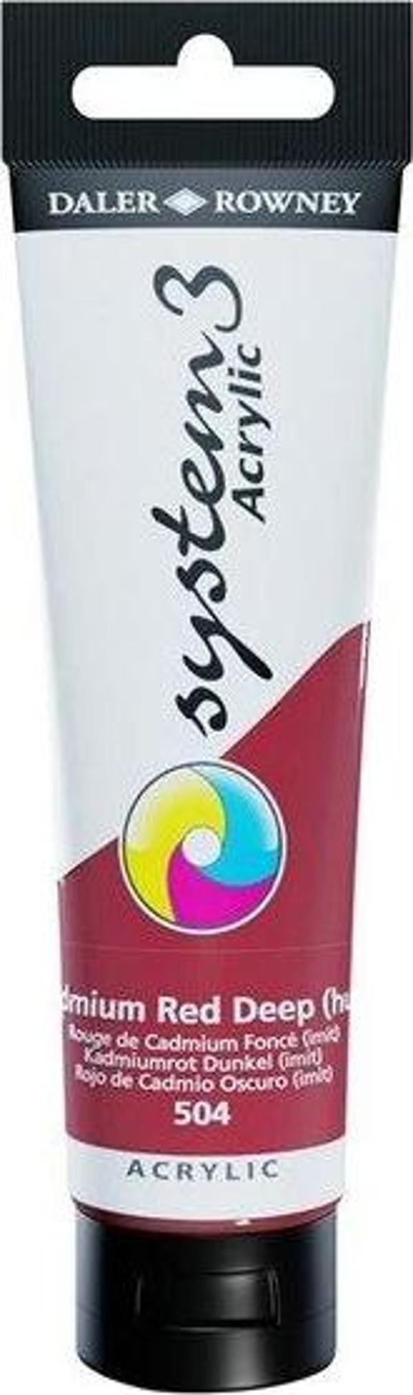 Daler Rowney Akrilik Boya System 3 Orıgınal 150 ml Cadmıum Red Dp Hue 129150504 - Image 1