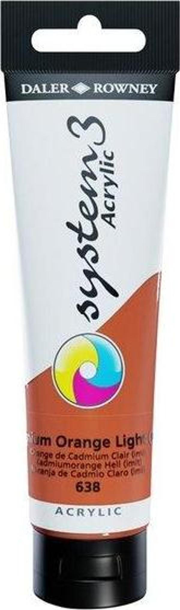 Daler Rowney Akrilik Boya System 3 Orıgınal 150 ml Cadmıum Orange Lıgth Hue 129150638 - Image 1