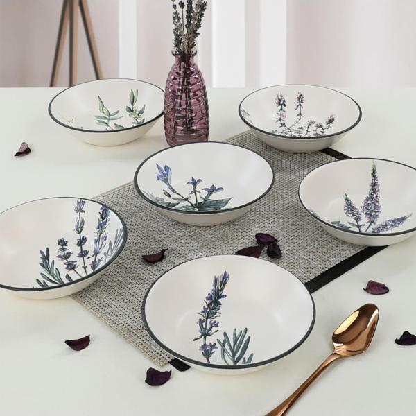 Keraart Çiçek Bahçesi Yemek Tabağı 18 cm 6 Adet - Image 1