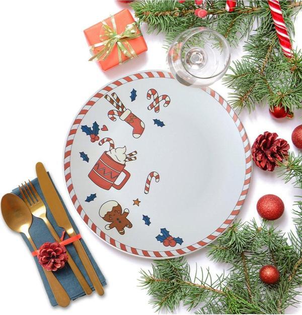 Keraart New Year Sevimli Noel Servis Tabağı 26 Cm 21655 - Image 1
