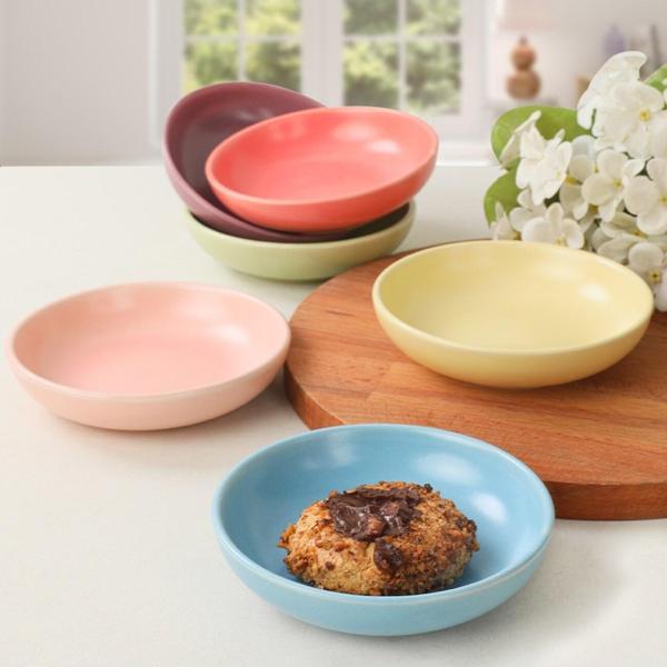 Keramika Rainbow Soft Matte Halka Çerezlik/Sosluk 13 Cm 6 Adet 960/990 - Image 1