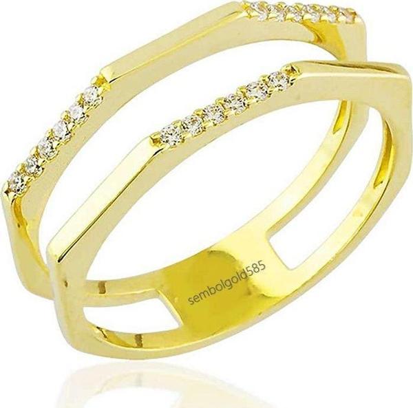 Altın Yüzük Suyolu 14K Gold Taşlı - Image 1