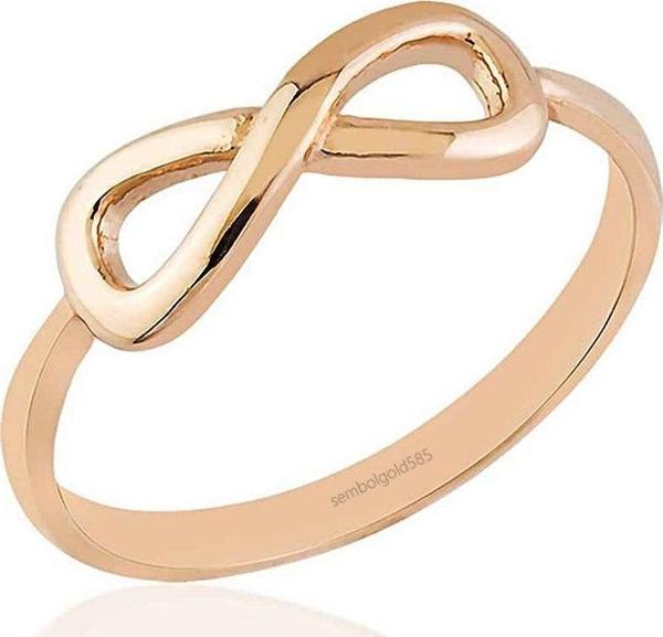 Sonsuz Rose Altın Yüzük Taşsız 14K - Image 1