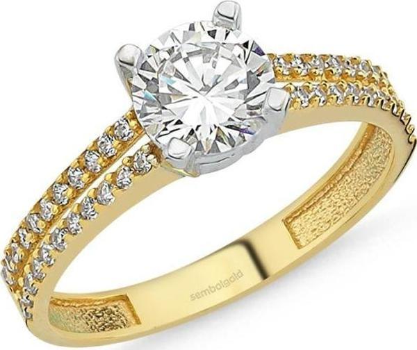 Altın Tektaş Yüzük 0.85 karat Zirconia - Image 1