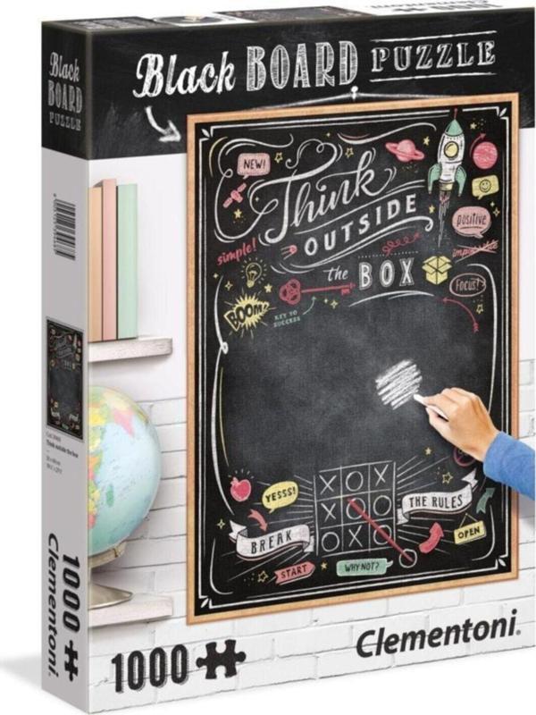 Clementoni Think Outside The Box Black Board 1000 Parça Puzzle 39468 - Image 1