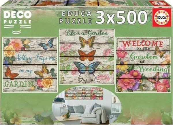 Educa Puzzle 3X500 Parça Country Garden Pu - Image 1