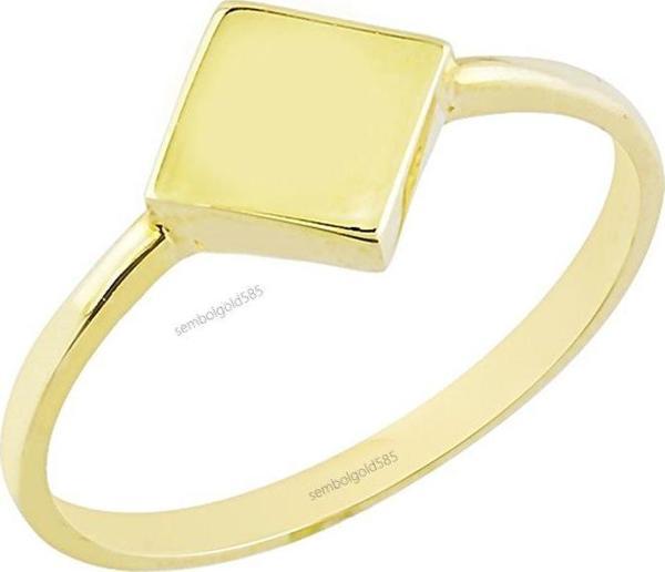 Karo Sarı Altın Yüzük 14K - Image 1
