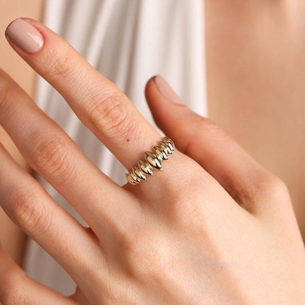 Altın Shield Yüzük 14K - Image 1