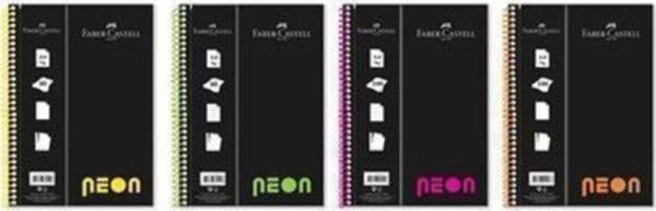 Adel Faber-Castell Pp Kapak A4 Defter Neon Renk Çizgili 80 Yaprak - Image 1