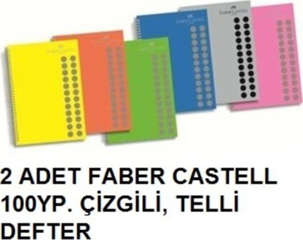 Faber-Castell 100Yp. Çizgili 2 Adet Sipralli Defter - Image 1