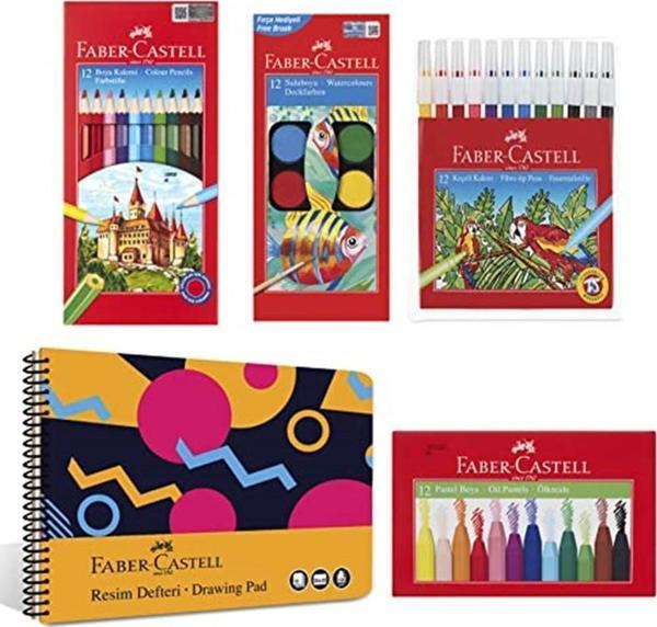 Faber-Castell Boyama Seti Ve Resim Defteri - Image 1