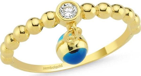 Nazar Boncuk'lu Altın Yüzük 14K Gold - Image 1