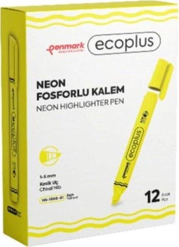 Penmark-Kalem-Tipi-Fosforlu-Kalem 12'Li Sarı - Image 1