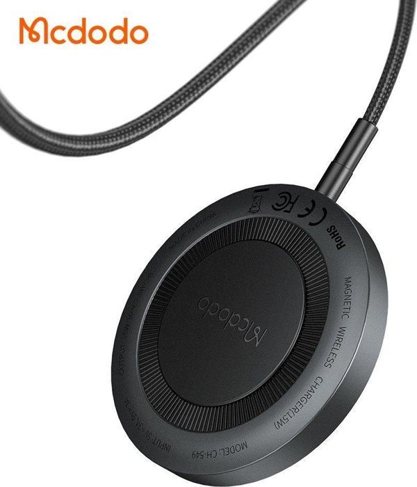 Mcdodo CH-5490 True 15W İphone Kablosuz Şarj Cihazı Siyah - Image 1