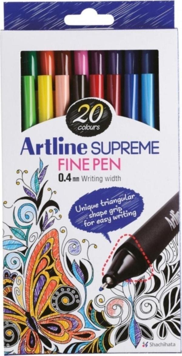 Artline Supreme Fine Pen 0,4 Mm 20'Li Set - Image 1