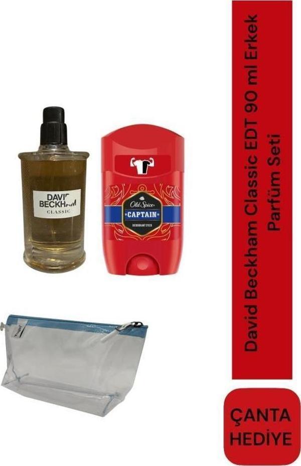David Beckham Classic EDT 90 ml+Old Spice Captain Deo Stick 50 ml Set - Image 1