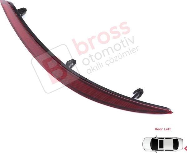 Fiat Egea 2015-On 4-Kapı Sedan 51998151 için Sol Arka Tampon Reflektörü - Image 1