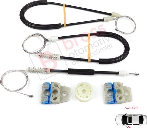 VW Passat B7 362 365 2010-2014 CC A32 A33 2011-2020 İçin Elektrikli Ön Sol Cam Kriko Tamir Seti - Image 1