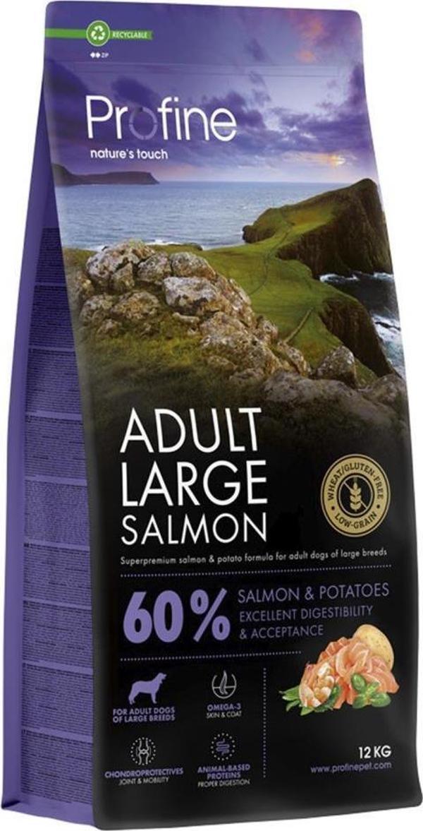 Profine 12kg Gluten Free Adult Large Salmon Glutensiz İri Irk Somon Etli Yetişkin Köpek Maması - Image 1