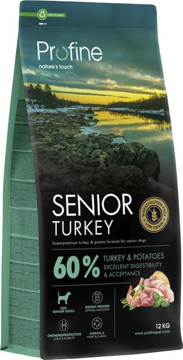 Profine 12kg Gluten Free Senior Glutensiz Hindi Etli Yaşlı Köpek Maması - Image 1