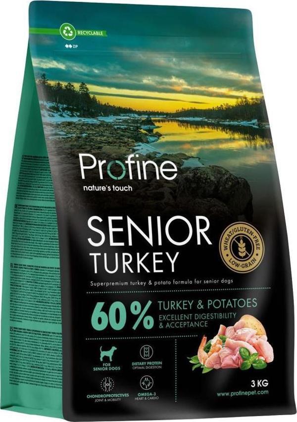 Profine 3kg Gluten Free Senior Glutensiz Hindi Etli Yaşlı Köpek Maması - Image 1
