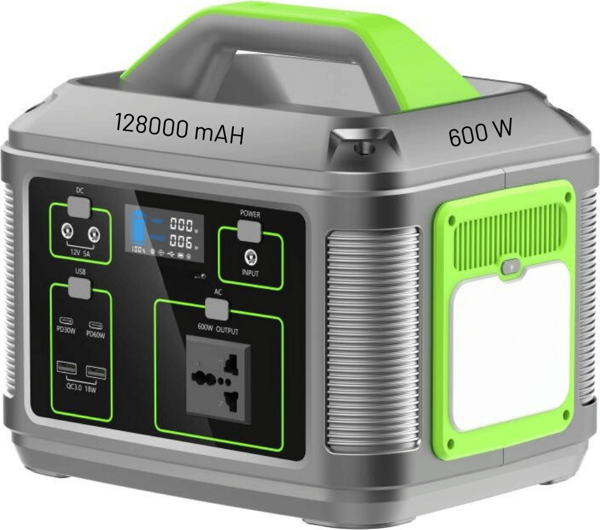 Fuchsia 128.000 mAh 600W Güçlü Hafif Güç Kaynağı Taşınabilir Kamp ve Doğa İçin İdeal - Image 1