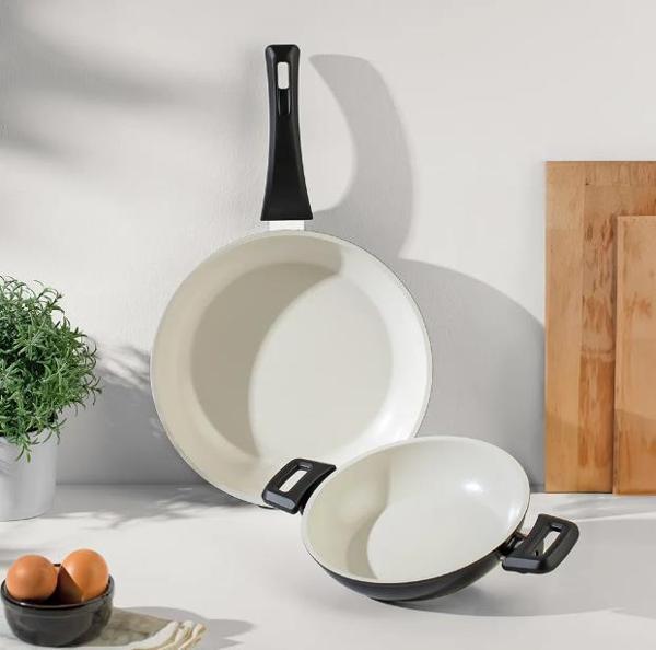 Nehir Galaxy Ceramic Siyah 2 Parça Tava Sahan Seti - Image 1