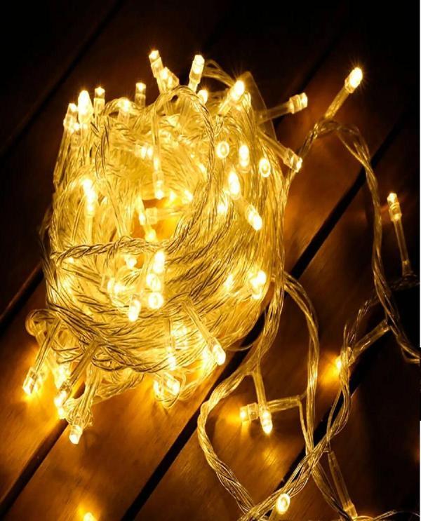 ITHINK  Led Işık Zinciri 50 Led 5 Metre 8 Fonksiyon Sarı Işık - Image 1