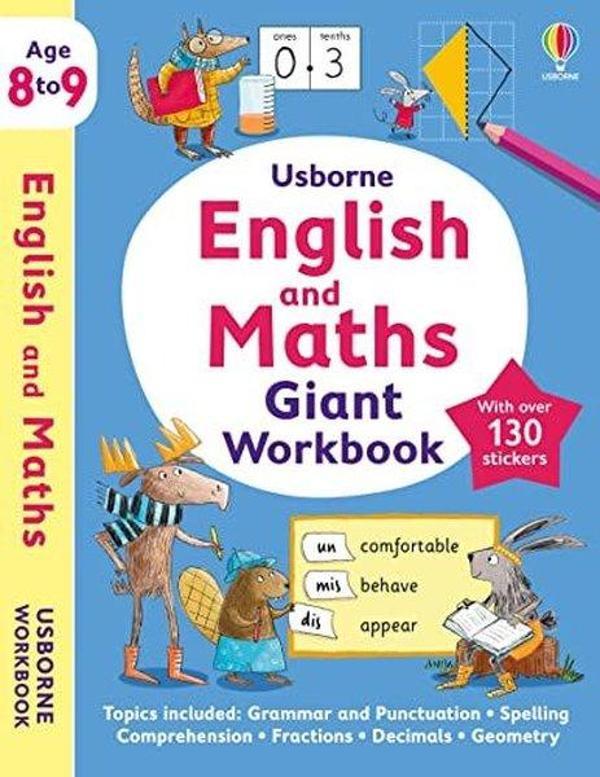 Usborne English and Maths Giant Workbook 8-9 - Usborne - Image 1