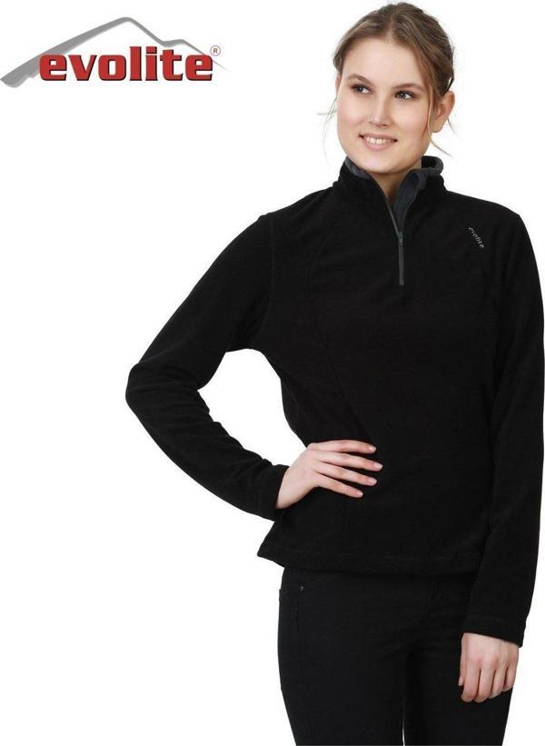 Evolite Fuga Bayan Mikro Polar Sweater - Siyah - Image 1