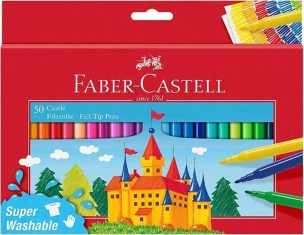 Faber-Castell Yıkanabilir Keçeli Kalem 50'Li 554204 - Image 1