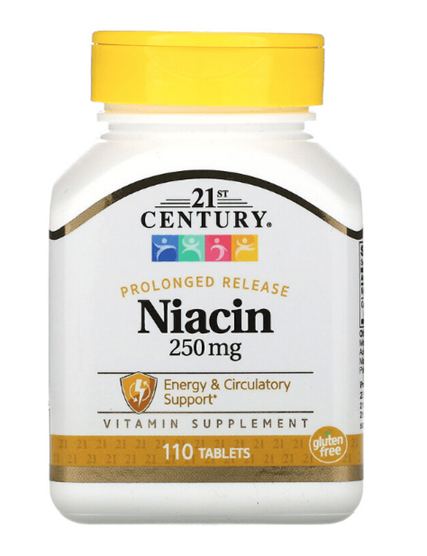 Niacin 21st Century, Prolonged Release Niacin 250mg 110 Tablet.12 - Image 1