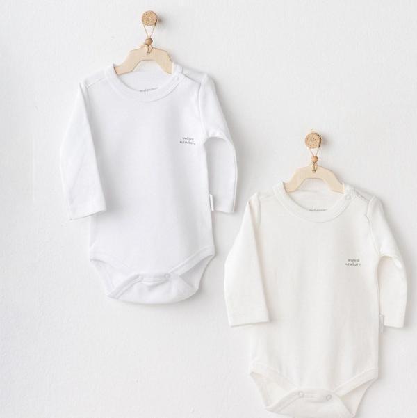 Andywawa Long Sleeve Basic 2'li Bebek Body AC25210 - Image 1