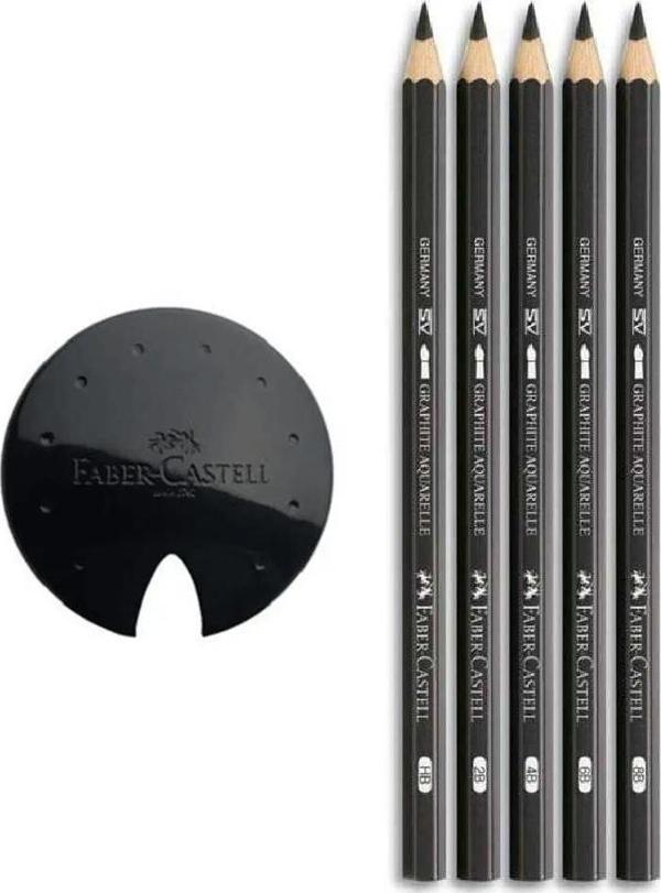 Faber-Castell Kurşun Kalem Graphite Aquarelle (Hb, 2B, 4B, 6B, 8B) - Image 1