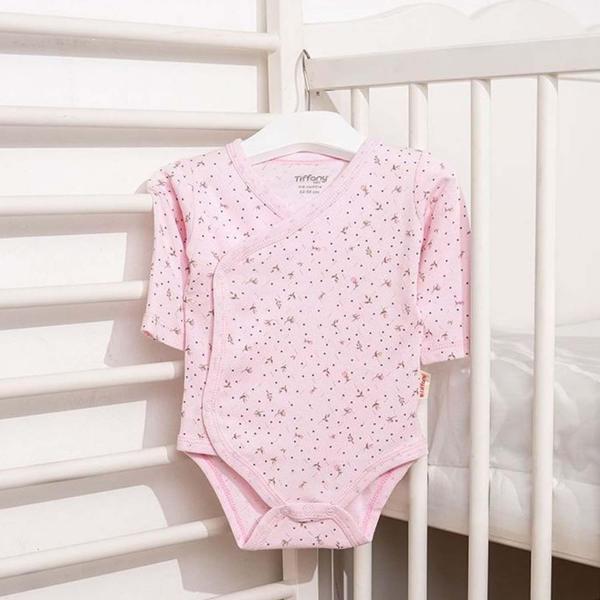 Tiffany Baby Jakarlı Flowering Theme Kruvaze Bebek Body - Image 1